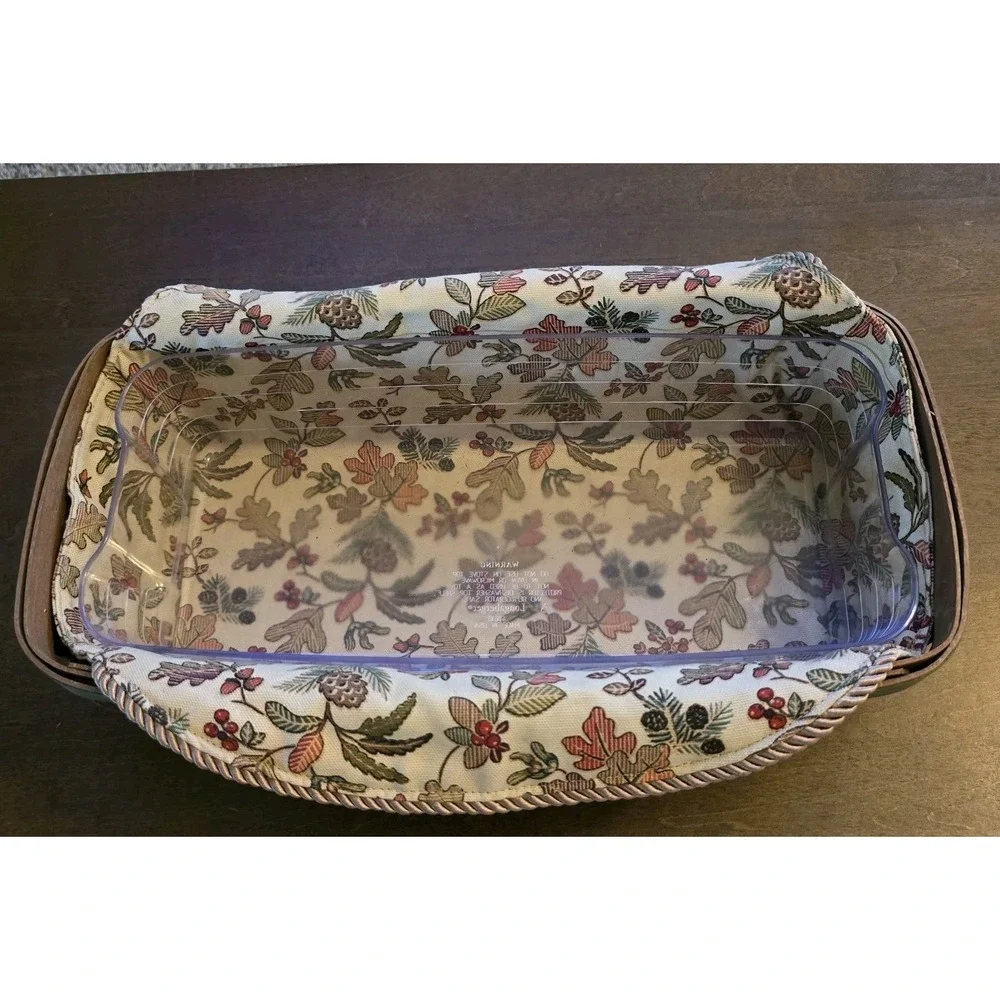 Longaberger 2008 Harvest Weave Bread Basket Combo Autumn Path  FALL